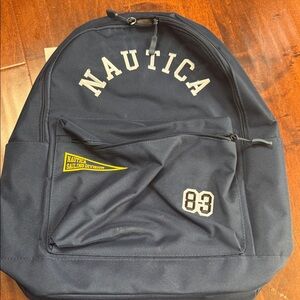 Nautica Black Backpack with Yellow Accents